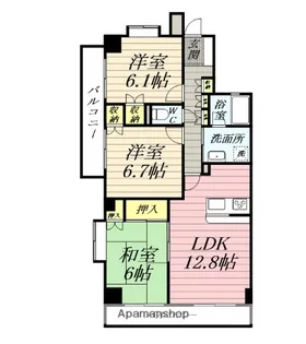 グランドールOKABE【4階】の間取り