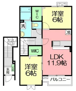 ベルカーサ【2階】の間取り