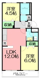 第二フジハイツ【1階】の間取り