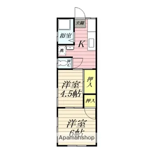三直アパート【1階】の間取り