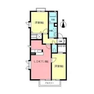 サニーライフ大磯【2階】の間取り