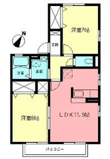 ヴェルドミール【101号室】の間取り