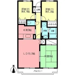 ユアーズホーム舞岡【2階】の間取り