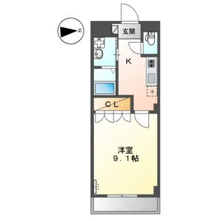 パラシオン平塚【00406号室】の間取り