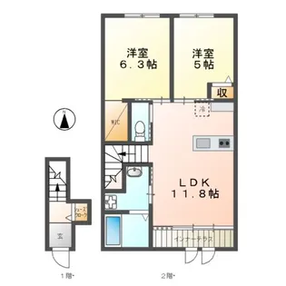 ソル・マリーナ【2階】の間取り