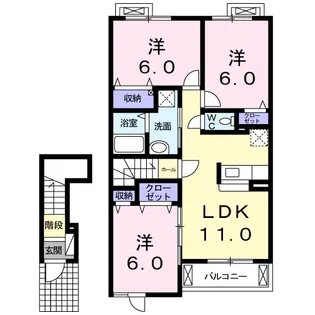 マンハイム 4番館【2階】の間取り