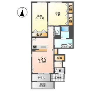 ブリリアント・ベリー【1階】の間取り