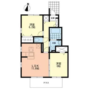 アルバピアザ鶴巻A【1階】の間取り