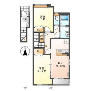 エレガンスOISO【2階】の間取り
