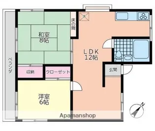 第1落合マンション【1階】の間取り