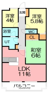クリオ藤沢伍番館【3階】の間取り