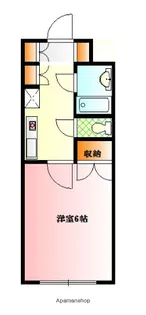 レジデンス・デ・パピロン【206号室】の間取り