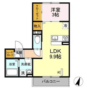 ビューテラスⅡ【2階】の間取り
