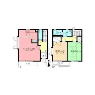 神奈川県平塚市東真土3丁目【テラスハウス】の間取り