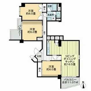ライオンズマンション大磯【2階】の間取り