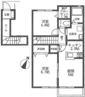 レイン・ツリー・ヴィレッジ【202号室号室】の間取り