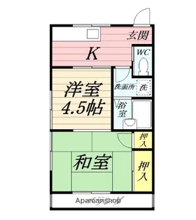 弥生荘【2階】の間取り