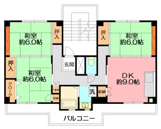 ビレッジハウス下島1号棟【2階】の間取り