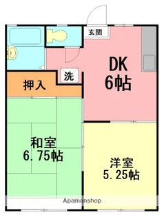 コウワハイツⅠ【1階】の間取り
