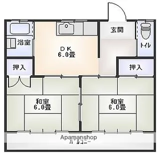 小川アパート【2階】の間取り