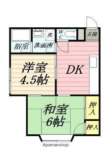 石川ハイツA2436【1階】の間取り