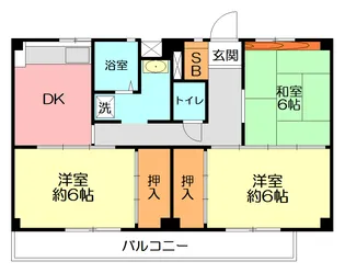 ビレッジハウス二宮1号棟【3階】の間取り