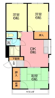パレスフカワ【3階】の間取り