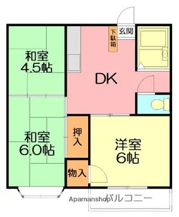 プリマヴェイラA【1階】の間取り