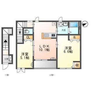 BRILLANT (ブリリアン)【2階】の間取り