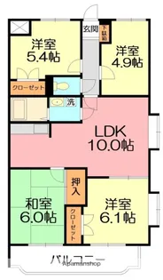 ウィスタリアⅡ【4階】の間取り