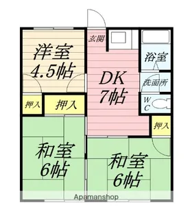 平成ハイツ【2階】の間取り