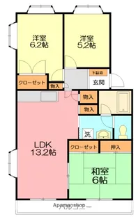 緑ヶ丘パレス井上【4階】の間取り