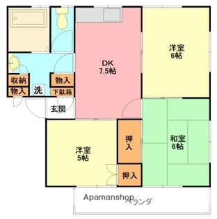 新倉ハイツA【2階】の間取り