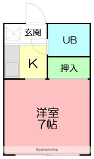 的場アパート平塚【1階】の間取り