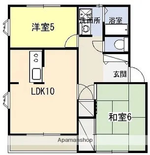 グリーンコンツェルトB【2階】の間取り