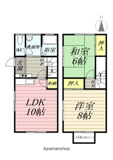 パリス【106号室】の間取り