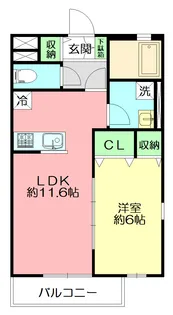 アムール イルヴィラージュ【1階】の間取り