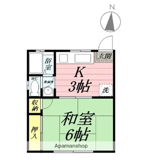 コーポ藤【201号室】の間取り