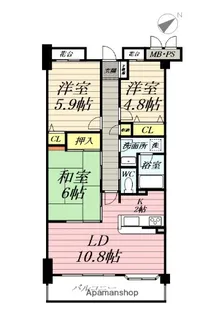 クリオ大磯弐番館【305号室】の間取り