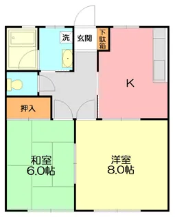 エスポ山田【2階】の間取り