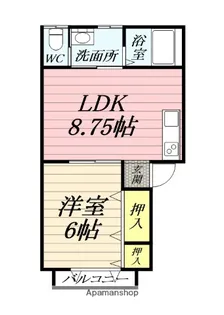 シーサイドクボタⅠ【2階】の間取り