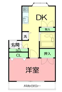 アウローラ大磯【103号室】の間取り