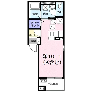 ミニオン パーク リア【1階】の間取り