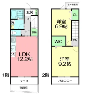 LAMINA東海岸【107号室】の間取り
