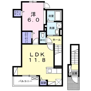 ベル アルカンシェル【2階】の間取り
