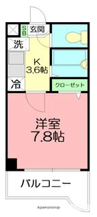 スカイ グランデ【802号室】の間取り