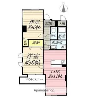 メゾンM.K【3階】の間取り