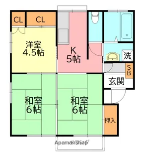 ビレッジオチアイ【2階】の間取り
