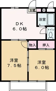 2DKの間取り画像