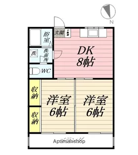 マリンハイツ【2階】の間取り